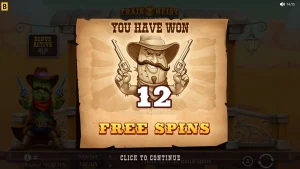 Tampilan visual slot Train Heist Johnny Cash dengan tema koboi Wild West